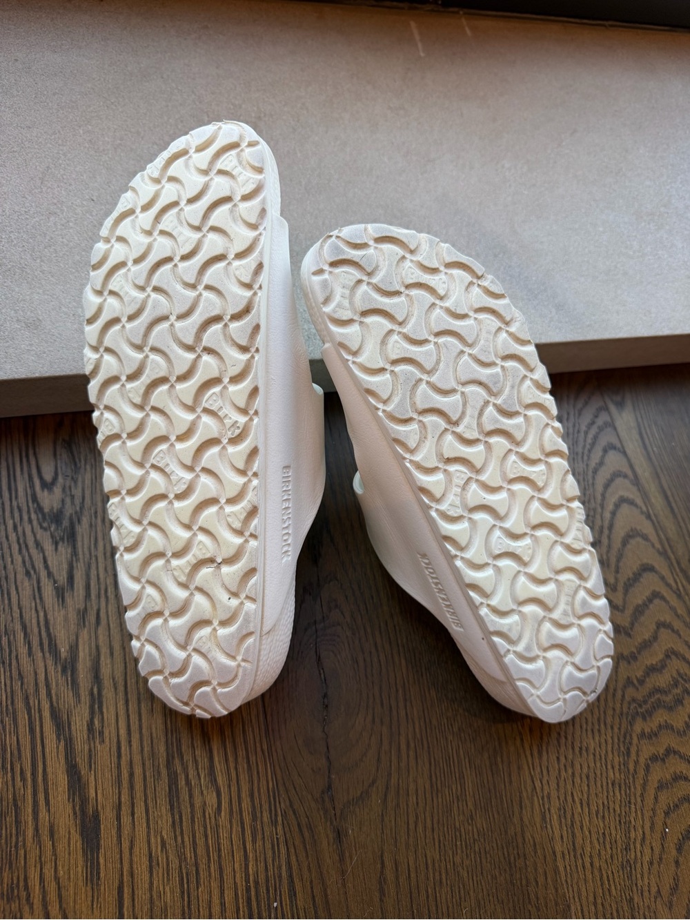 Birkenstock Arizona Essentials EVA White Double-Buckle Slide Sandals - Size 7 - Picture 9 of 9